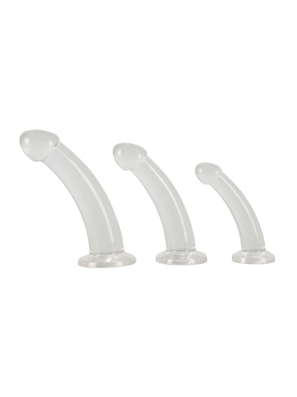 Kit de 3 Godes Anal Training Set Crystal Clear