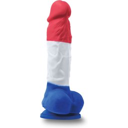 Gode Réaliste Tricolore 13 cm