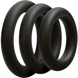 Doc Johnson 3 cockrings C-Ring Set Thick Noir