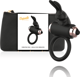 Cockring Lapin Vibrant Chic Désire Noir et Or