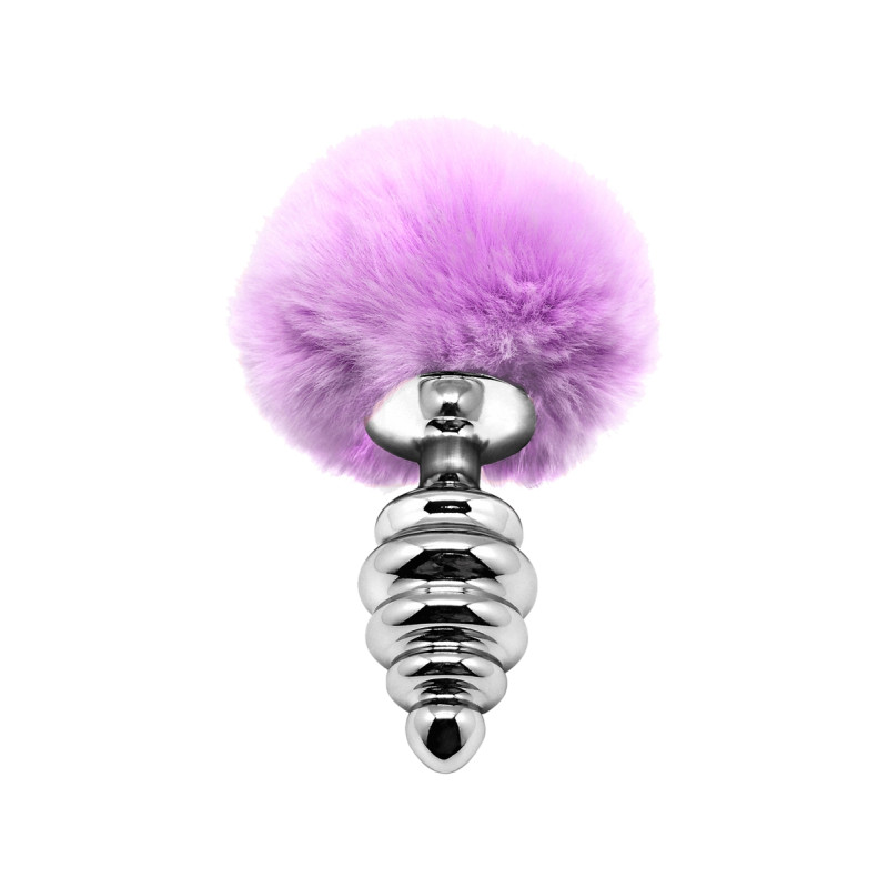 Plug métal Fluffly Twist M mauve