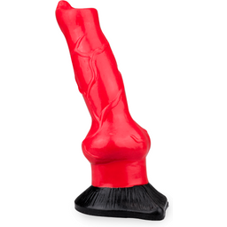 Gode godemichet ventouse Loup 19,0cm gode vaginal ou anal homme ou femme - Rouge