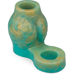 Étui pénien loup avec bulbe érectile et anneau testiculaire 7,0cm - Cockring penien pour homme et couple - Vert