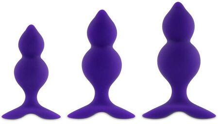 Kit de 3 Plugs Anal Bibi Twins Violet